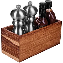 Подставка для набора для специй PPwood дуб ,H=10,L=23,B=10см коричнев. (03177010) фото