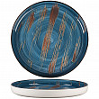 Тарелка с бортом  Texture Dark Blue Lines 28 см, h 3,1 см