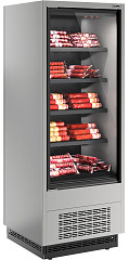 Холодильная горка Полюс FC20-07 VV 0,6-1 0300 STANDARD фронт X1 бок металл (9006-9005) в Москве , фото