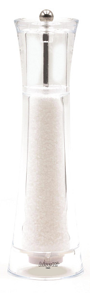 Мельница для соли Bisetti h 24,5 см, акрил, прозрачная, VERONA 8730S фото