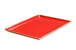 Блюдо прямоугольное  21х27 см фарфор цвет красный Seasons (358827)