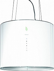 Островная вытяжка Falmec Eolo Isola Glass White в Москве , фото 1