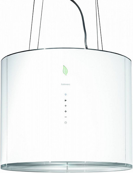 Островная вытяжка Falmec Eolo Isola Glass White фото