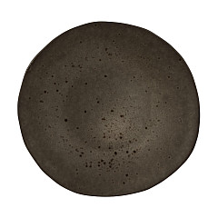 Тарелка мелкая безбортовая Style Point Stone Black 21 см, цвет черный, Q Authentic (QU53335), фото 1