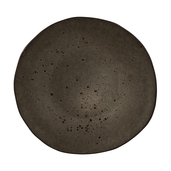 Тарелка мелкая безбортовая Style Point Stone Black 21 см, цвет черный, Q Authentic (QU53335) фото