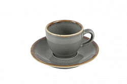 Блюдце для кофейной чашки Porland 12 см фарфор цвет темно-серый Seasons (122112) в Москве , фото