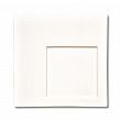 Тарелка квадратная  26*26 см квадратная смещенное дно белая фарфор KW Black Label