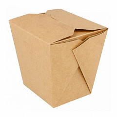 Коробка для лапши Garcia de Pou 780 мл, натуральный цвет, 7*8 см, СВЧ, 50 шт/уп, картон фото