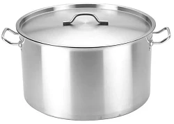 Кастрюля Indokor нерж сталь с крышкой 8Л 28Х13СМ с лого в Москве , фото