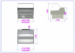 Холодильная витрина Kifato Аляска 1875 Статика (встроенный агрегат) в Москве , фото 2