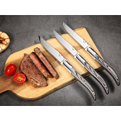 Нож для стейка P.L. Proff Cuisine 22,3 см Garwin Pakka Wood в Москве , фото 4