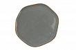 Тарелка с волнообразным краем  27 см фарфор цвет темно-серый Seasons (186427)