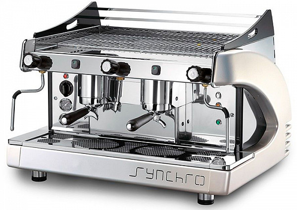 Рожковая кофемашина Royal Synchro 2gr 8l semiautomatic белая фото