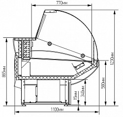 Холодильная витрина Марихолодмаш Илеть ВХС-1,8 (статика) в Москве , фото 2