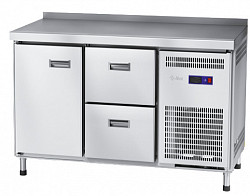 Морозильный стол Abat СХН-60-01 неохлаждаемая столешница с бортом (ящики 1/2, дверь) фото