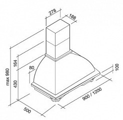 Пристенная вытяжка Falmec Rondo Dalia 90 (600) S в Москве , фото 3