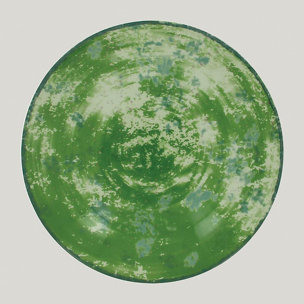 Тарелка круглая глубокая RAK Porcelain Peppery 1,9 л, 30 см, зеленый цвет фото