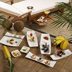Тарелка прямоугольная, 2 секции RAK Porcelain Mazza 32*10 см в Москве , фото 2