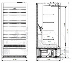 Витрина кондитерская Марихолодмаш Veneto VS P-0,95 краш. пристен. в Москве , фото 2