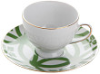 Кофейная пара  (чашка с ручкой, блюдце)  MOROCCO DS.1 80 мл зеленый (218209)