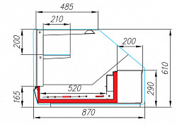 Тепловая витрина Полюс AC87 SH 1,0-11 в Москве , фото 3