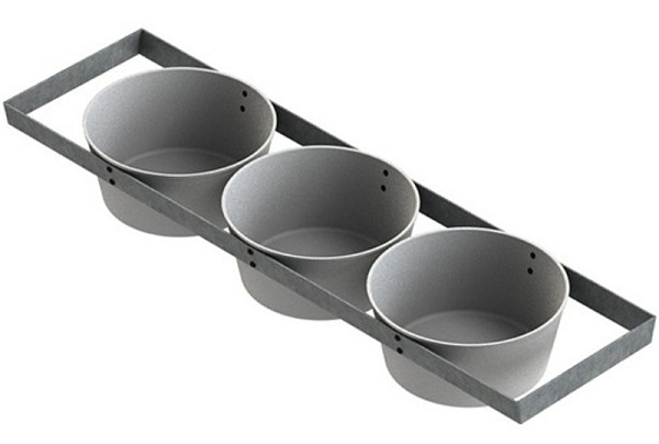 Форма хлебная Спика № 17Бх3, 3 секции, с ручками, (арт. 3Л17 Б) фото