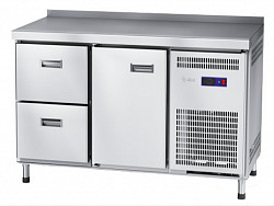 Морозильный стол Abat СХН-70-01 неохлаждаемая столешница с бортом (дверь, ящики 1/2) фото