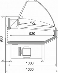 Холодильная витрина Golfstream Двина CS 240 ВС красная б/б в Москве , фото 2