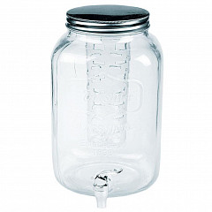 Банка емкость с краном P.L. Proff Cuisine 8 л (с отделением для льда) стекло в Москве , фото