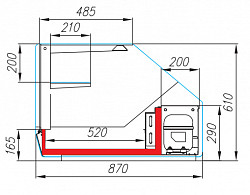 Витрина холодильная настольная Полюс AC87 SM 1,0-11 в Москве , фото 3