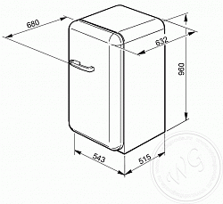 Холодильник Smeg FAB10RO в Москве , фото 2