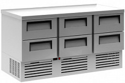Охлаждаемый стол Полюс T70 M3GN-2 без борта 9006-1 корпус серый 6 ящиков в Москве , фото