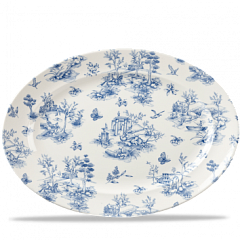 Блюдо овальное Churchill 36,5х29,3см Vintage Prints, цвет Prague Toile TOPRD141 в Москве , фото 1