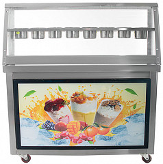Фризер для жареного мороженого Foodatlas KCB-2F (контейнеры, световой короб, стол для топпингов, 2 компрессора) в Москве , фото