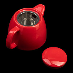 Чайник заварочный с фильтром Corone 500мл, красный Gusto в Москве , фото 2