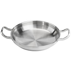 Сковорода для подачи P.L. Proff Cuisine 21 см h5 см 1300 мл круглая нерж. 2 ручки (81240851) в Москве , фото