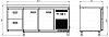 Стол морозильный Abat СХН-70-02 неохлаждаемая столешница с бортом (дверь, дверь, дверь) (24120111110) фото