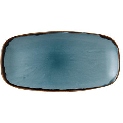 Тарелка прямоугольная со скругленными углами Dudson 35,5х18,9 см, синяя HVBLXO141 в Москве , фото