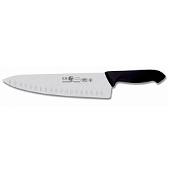 Нож поварской Шеф Icel 25см с бороздками, черный HORECA PRIME 28100.HR80000.250 в Москве , фото