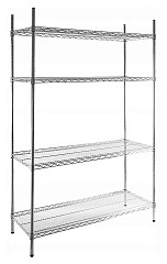 Стеллаж кухоннный VX-S Chrome Plating 355х610х1895 mm хром-никель фото