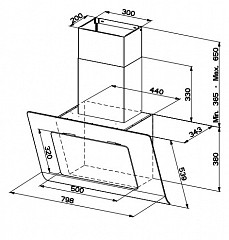 Пристенная вытяжка Faber Infinity BK A80 в Москве , фото 3