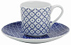 Кофейная пара Porland BLUE PASSION 70 мл (чашка с ручкой, блюдце) (218112) фото