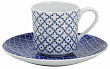 Кофейная пара  BLUE PASSION 70 мл (чашка с ручкой, блюдце) (218112)