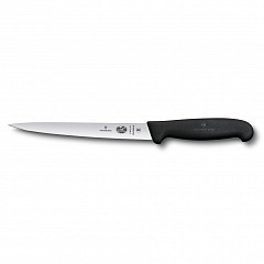Нож филейный Victorinox Fibrox, супер-гибкое лезвие, 18 см, ручка фиброкс фото