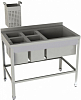 Ванна для мойки яиц Restoinox ВМСЯ-1/5-Б-ЭЦ+ВМС-1/5-Б-ЭЦ (каркас оцинкованный) фото