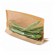 Пакет бумажный с окном для еды  21*16/12*3 см, крафт-бумага, 100 шт/уп