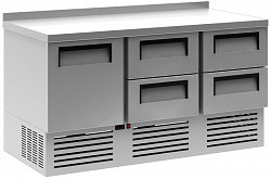 Охлаждаемый стол Полюс T70 M3GN-2 с бортом 0430-2 корпус нержавеющая сталь 1 дверь, 4 ящика в Москве , фото 1