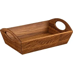 Ящик для подачи и выкладки хлебобулочных изделий PPwood дуб ,H=95,L=295,B=186мм (04091373) фото