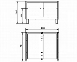 Подставка Abat МН-03 (700 серия) сдвоенный в Москве , фото 2