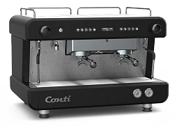 Рожковая кофемашина Conti CC-100 2 GR Standard с дисплеем черная фото